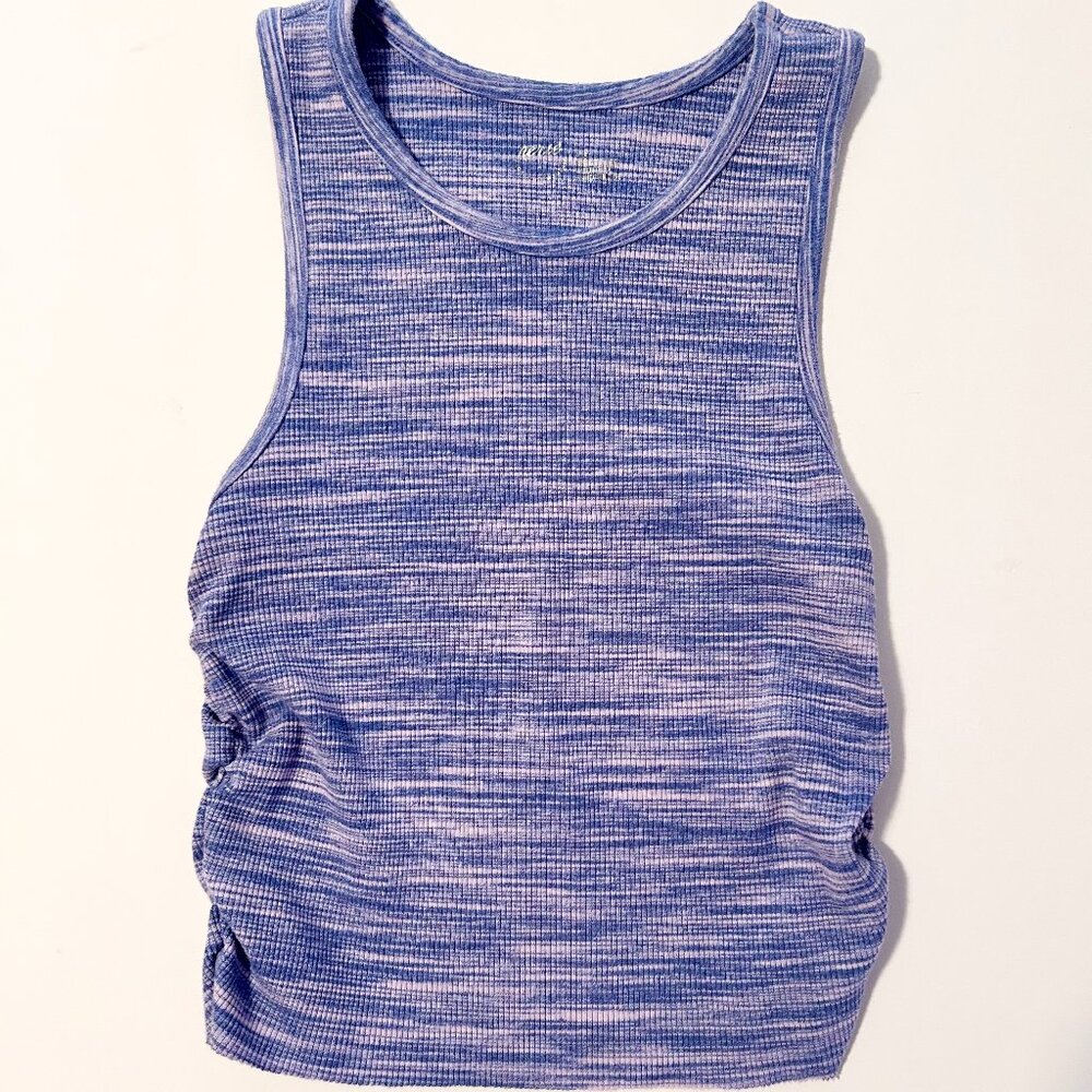 Aerie Side Ruched Purple/Blue Cropped Tank Size S